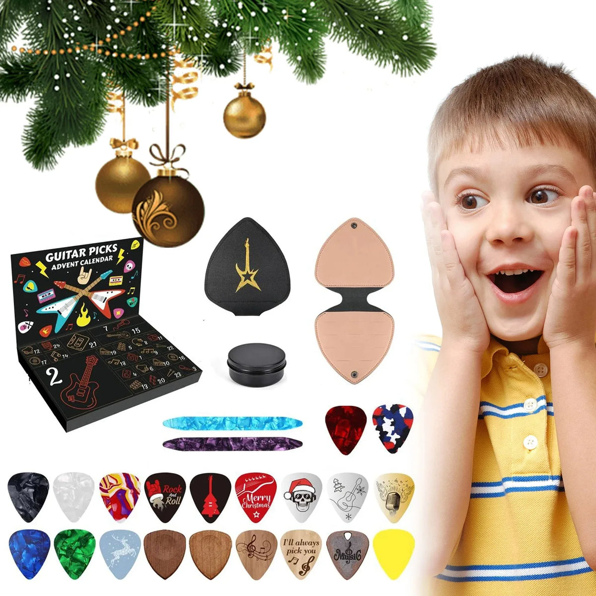 Guitar pick countdown calendar