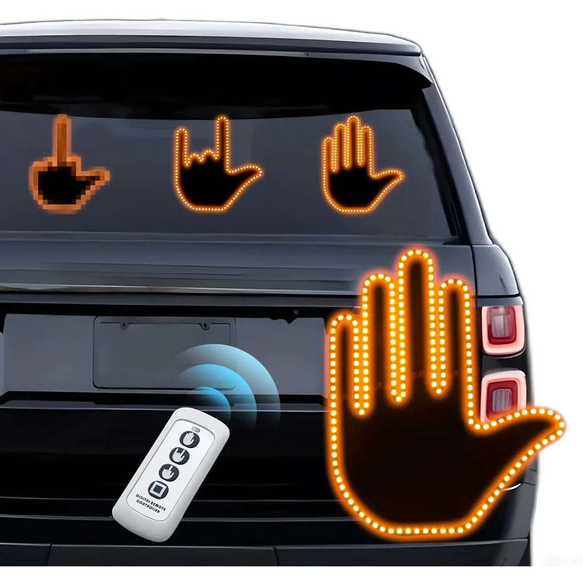 Gag Hand LED car hand sign with remote