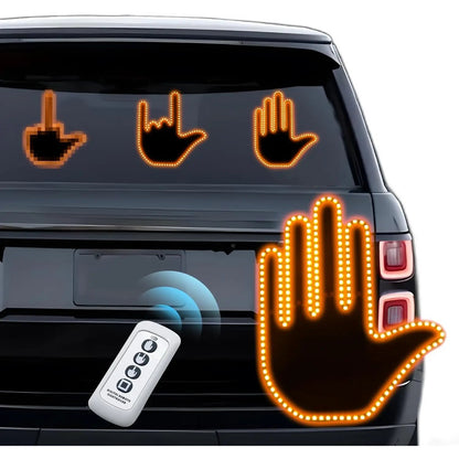 Gag Hand LED car hand sign with remote